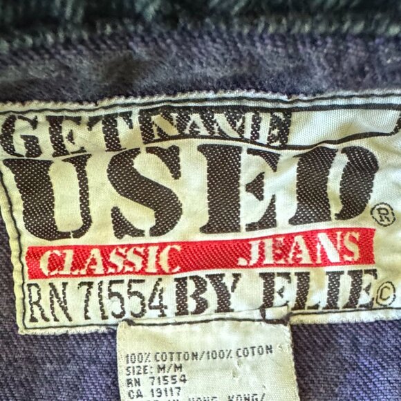 Vintage 1980's "Get Used" By Elie Distressed Jacket RN:71554 Sz. Medium - Picture 7 of 9